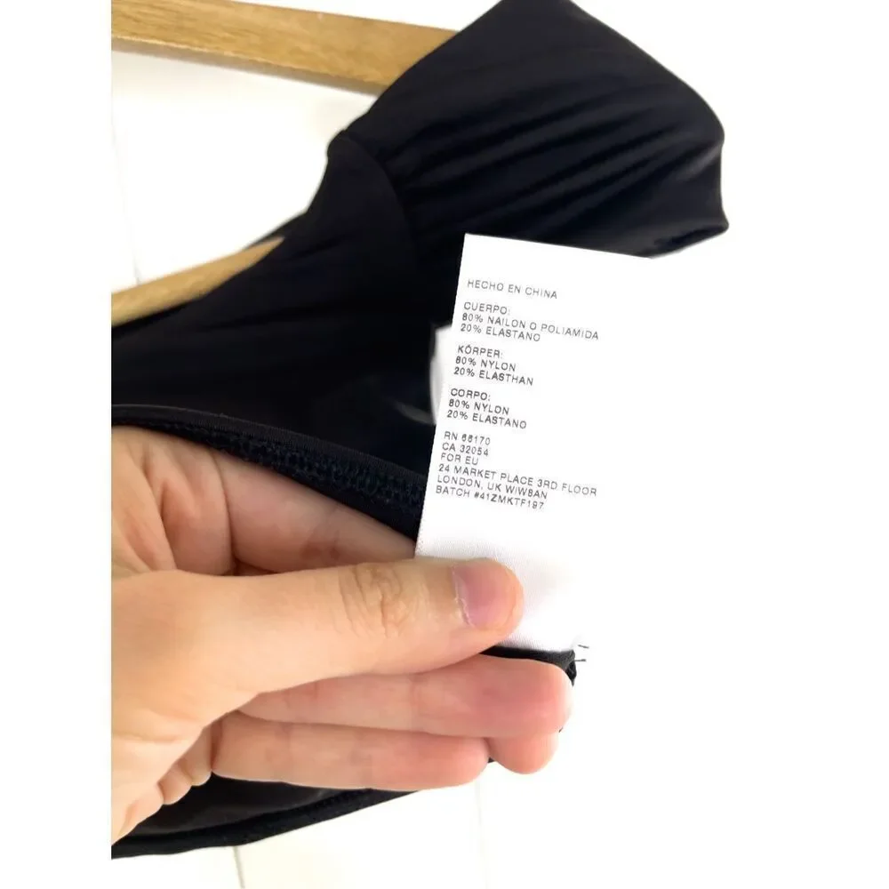 UO Urban Outfitters Out From Under Black Off the Shoulder Swim Top Bikini‎ S